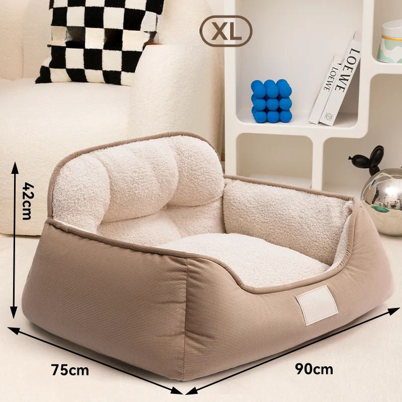 Cozy Plush Washable Pet Sofa Bed