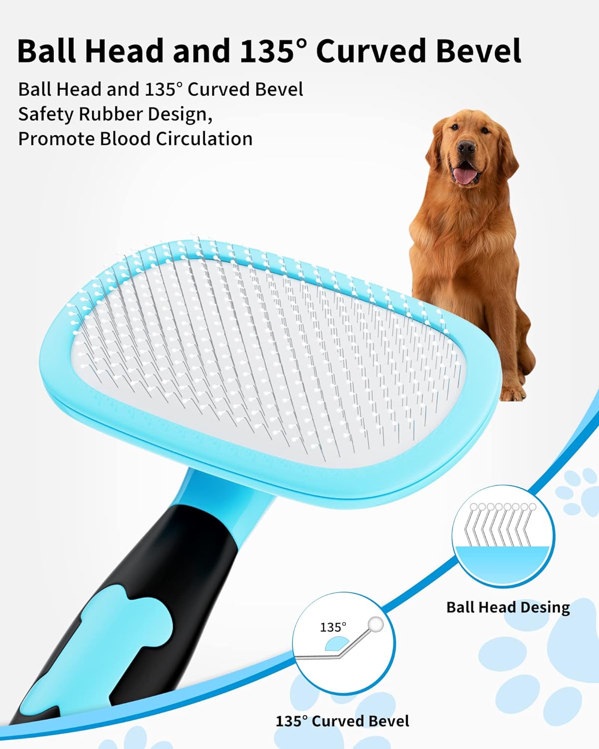 Pet Grooming Brush for Dogs and Cats