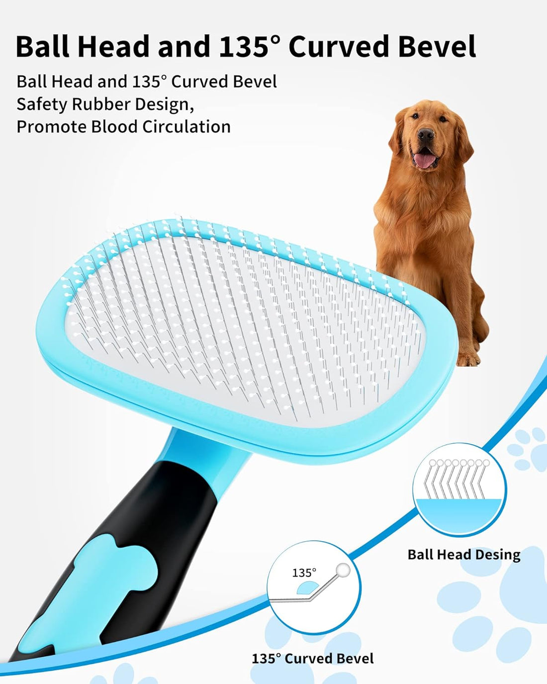 Pet Grooming Brush for Dogs and Cats