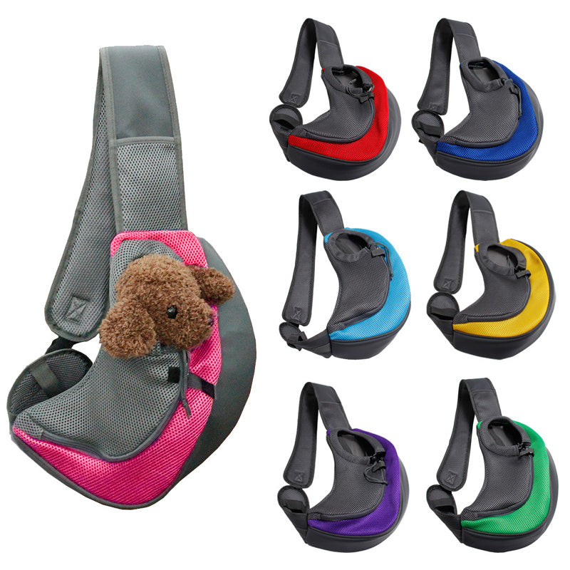 Outdoor Mesh Pet Carrier Shoulder Bag for Small Dogs
