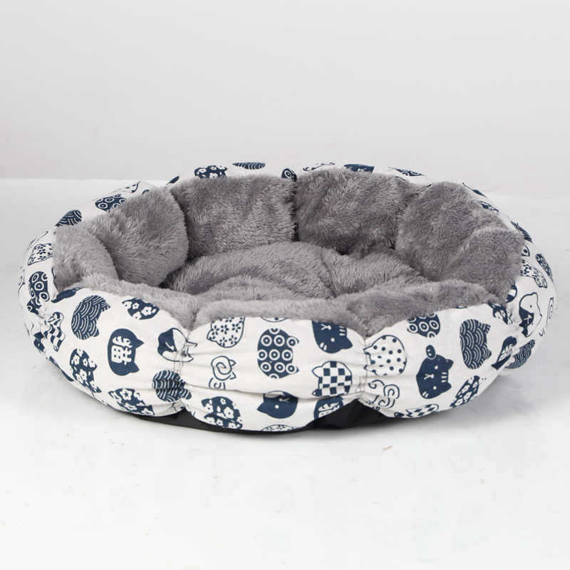 Calming Fluffy Donut Pet Bed for Cats and Dogs