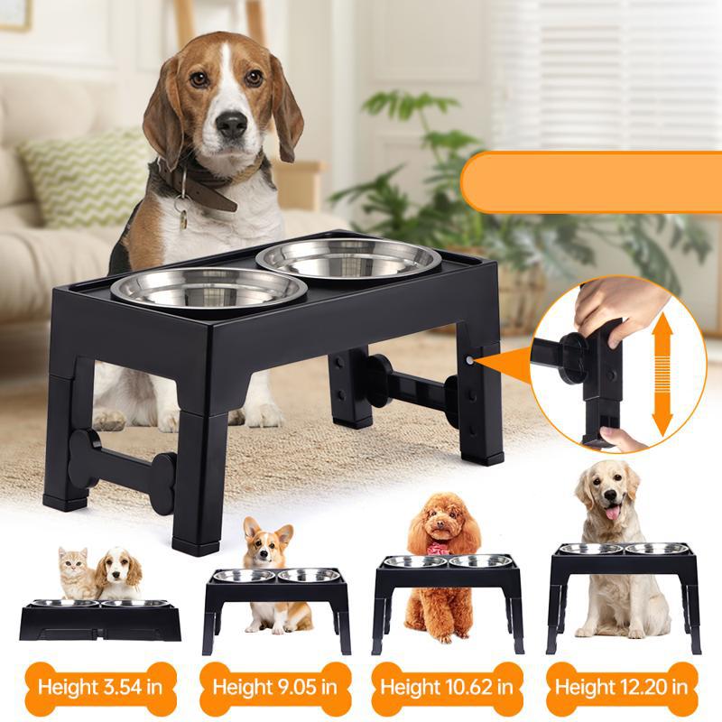Anti-Tip Elevated Pet Feeding Bowl for Medium and Large Dogs