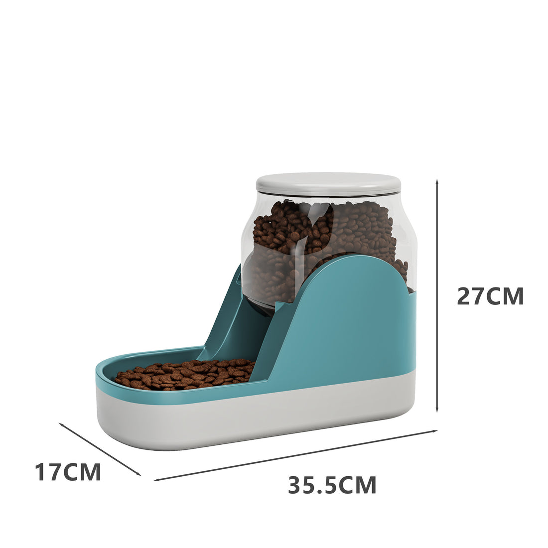 Automatic Cat and Dog Water Fountain with Food Dispenser