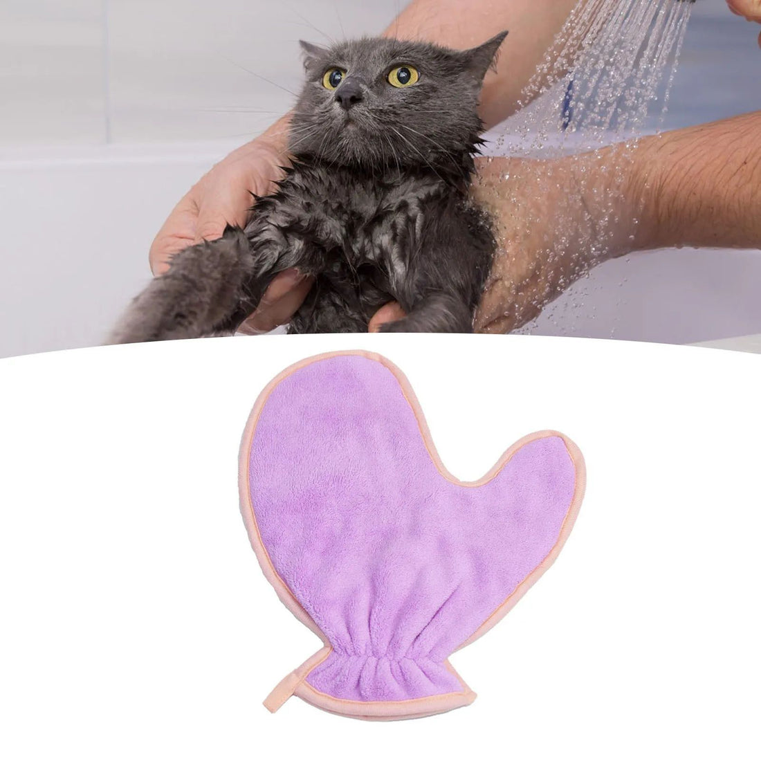 Double-Sided Absorbent Pet Bath Towel Gloves