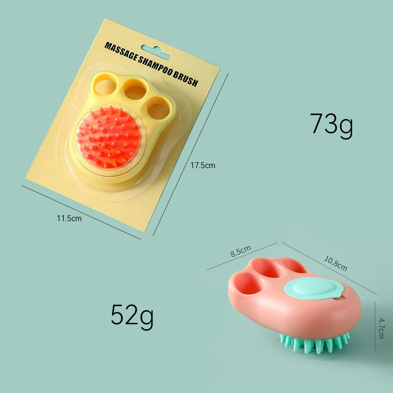 Pet Massage and Claw Bath Brush for Cats and Dogs