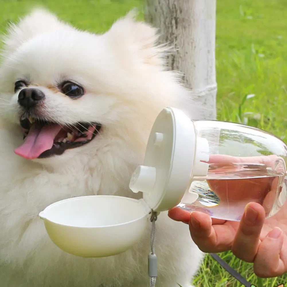 Portable Pet Water Bottle with Bowl for Cats and Dogs
