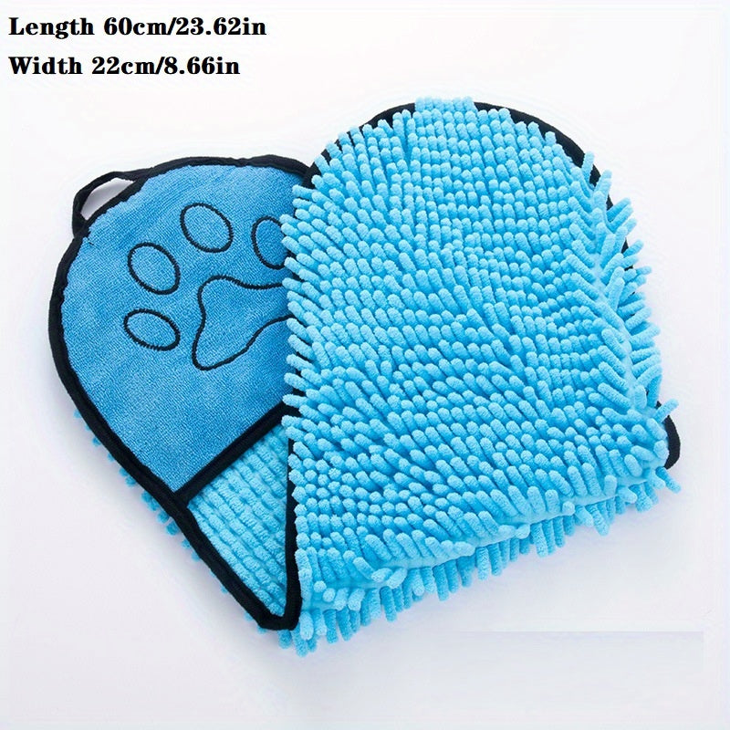 Microfiber Quick-Dry Pet Towel with Hand Pockets
