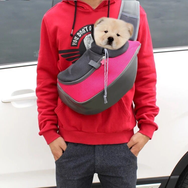Outdoor Mesh Pet Carrier Shoulder Bag for Small Dogs
