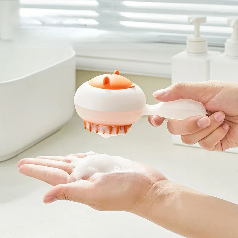 Automatic Dual-Purpose Pet Bath and Massage Brush