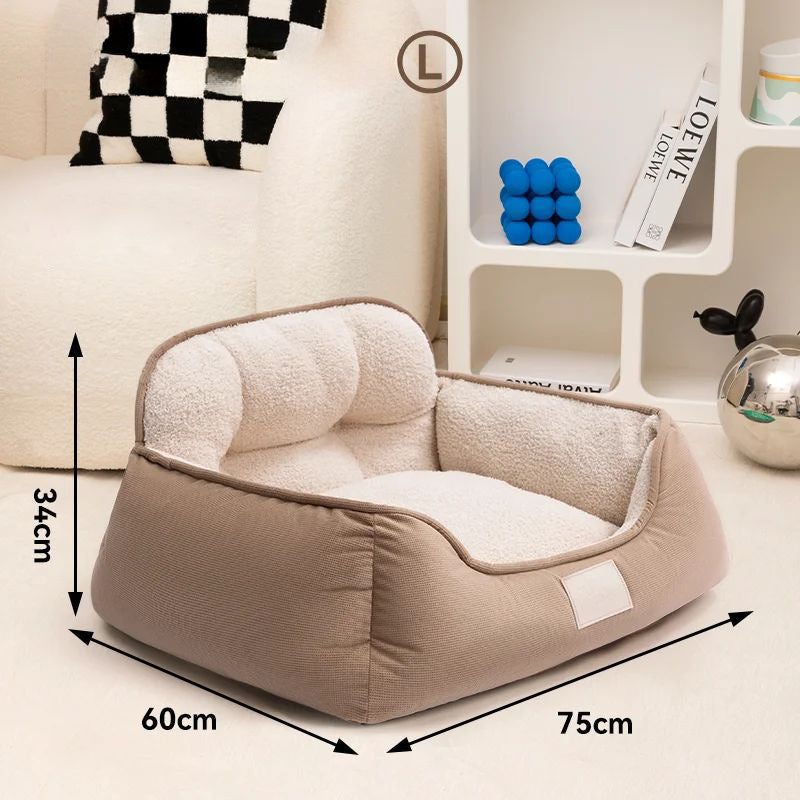 Cozy Plush Washable Pet Sofa Bed