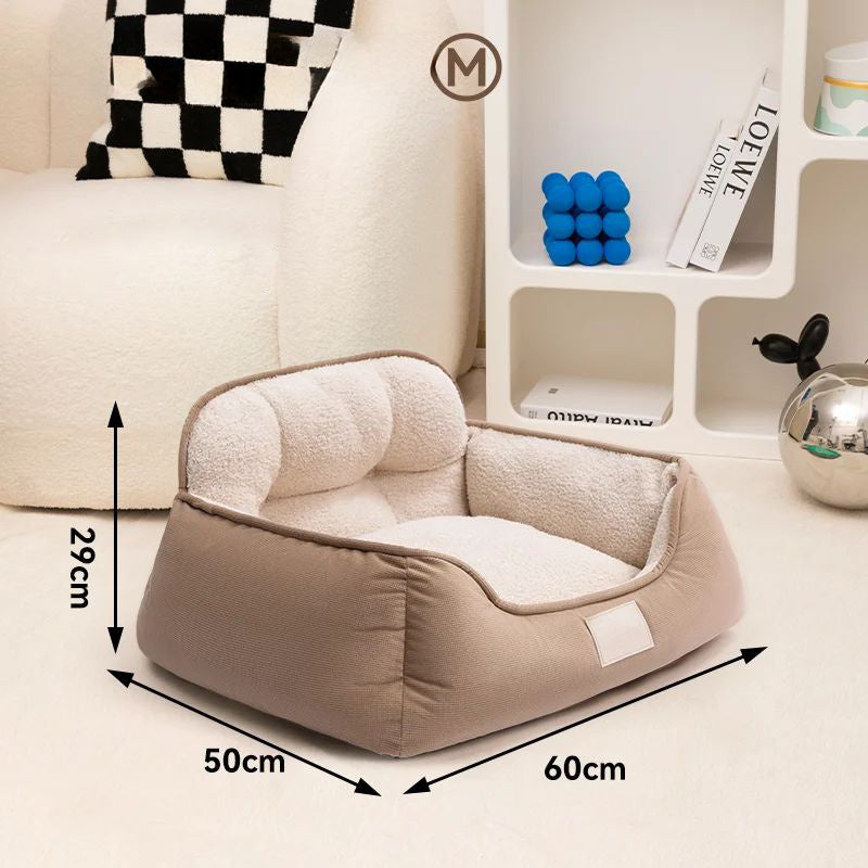 Cozy Plush Washable Pet Sofa Bed